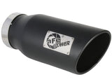 aFe ATLAS 5in DPF-Back Alum Steel Exhaust System w/ Black Tip 19-20 Ram Diesel Trucks L6-6.7L (td) aFe DPF Back  AXOPROS