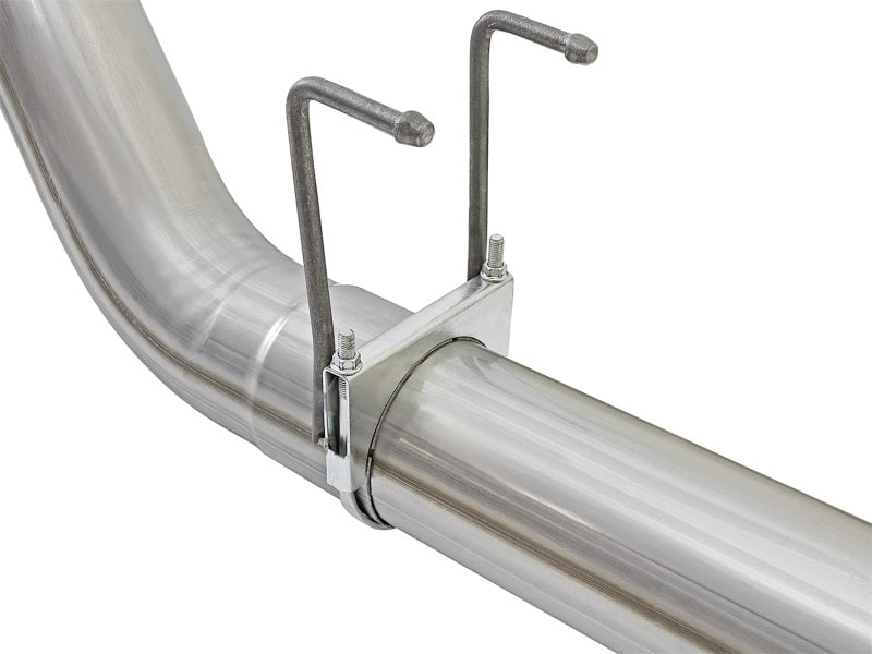 aFe ATLAS 5in DPF-Back Alum Steel Exhaust System w/Black Tip 2017 Ford Diesel Trucks V8-6.7L (td) aFe DPF Back  AXOPROS