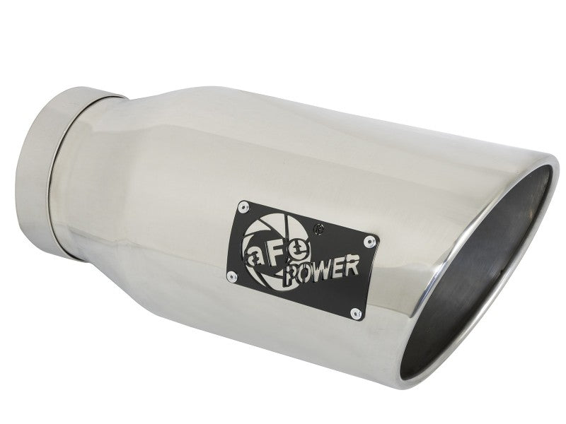 aFe ATLAS 5in DPF-Back Alum Steel Exhaust System w/Polished Tip 19-20 Ram Diesel Trucks L6-6.7L (td) aFe DPF Back  AXOPROS