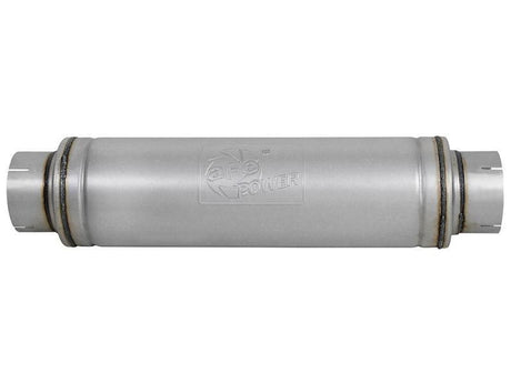 aFe ATLAS Aluminized Steel Muffler 5in Center/Center 24in L x 7in Diameter - Round Body aFe Muffler  AXOPROS
