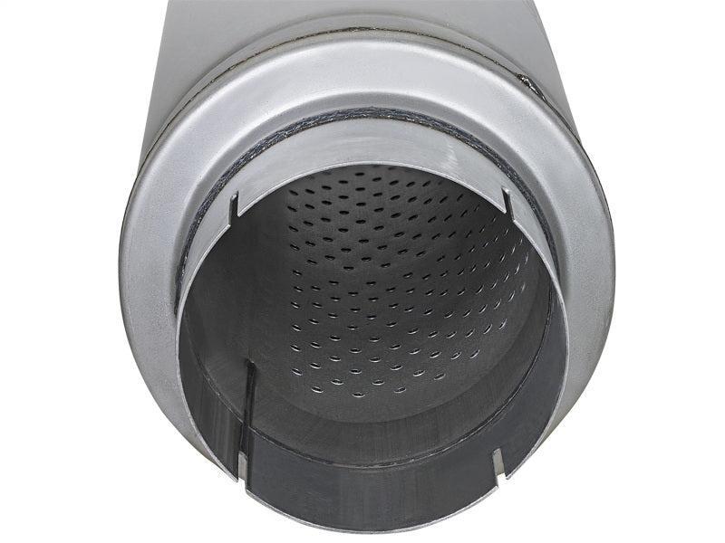 aFe ATLAS Aluminized Steel Muffler 5in Center/Center 24in L x 7in Diameter - Round Body aFe Muffler  AXOPROS