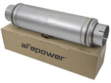 aFe ATLAS Aluminized Steel Muffler 5in Center/Center 24in L x 7in Diameter - Round Body aFe Muffler  AXOPROS