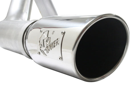 aFe Atlas Exhaust 4in Aluminized Cat-Back w/ 304 SS Polished Tip 11-13 Ford F-150 EcoBoost V6 3.5L aFe Catback  AXOPROS