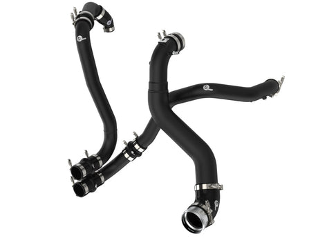 aFe BladeRunner 21-22 Ford F-150 Ecoboost V6-3.5L(tt) Aluminum Hot and Cold Charge Pipe Kit Black aFe Intercoolers  AXOPROS
