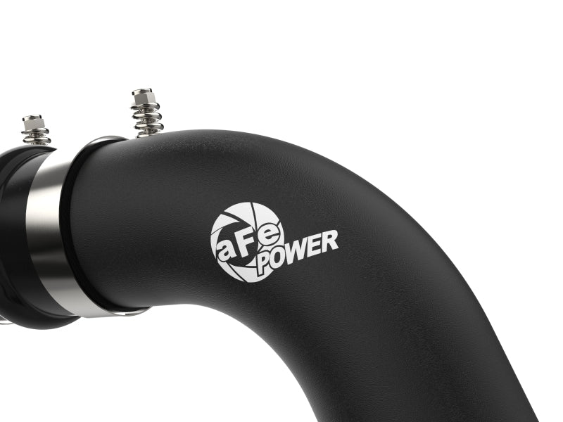 aFe BladeRunner Black 3in Aluminum Charge Pipe Kit 20-21 GM Diesel Trucks V8-6.6L (td) L5P aFe Intercoolers  AXOPROS