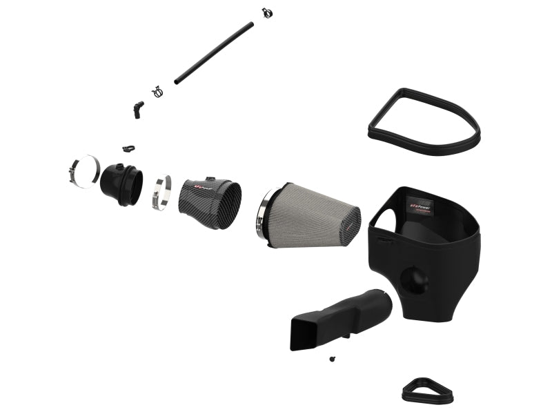 aFe Dodge Charger SRT Hellcat Redeye 21-23 V8-6.2L Track Series Stage-2 Carbon Fiber Intake System aFe Cold Air Intakes  AXOPROS