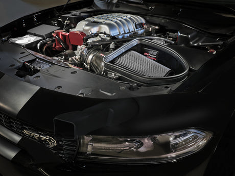 aFe Dodge Charger SRT Hellcat Redeye 21-23 V8-6.2L Track Series Stage-2 Carbon Fiber Intake System aFe Cold Air Intakes  AXOPROS