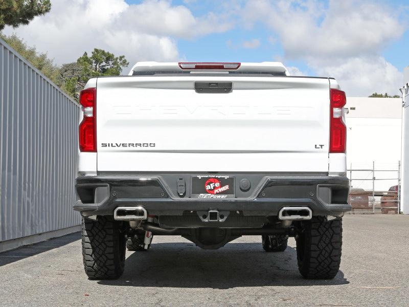 aFe Gemini XV 4in to Dual 3in 304 SS Cat-Back Exhaust w/ Cutout 19-21 GM Silverado/Sierra V8-6.2L aFe Catback  AXOPROS