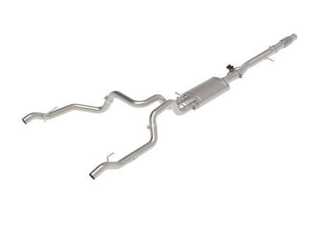 aFe Gemini XV 4in to Dual 3in 304 SS Cat-Back Exhaust w/ Cutout 19-21 GM Silverado/Sierra V8-6.2L aFe Catback  AXOPROS