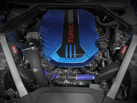 aFe Kia Stinger 18-22 V6-3.3L (tt) BladeRunner Hot Charge Pipe- Black aFe Intercoolers  AXOPROS