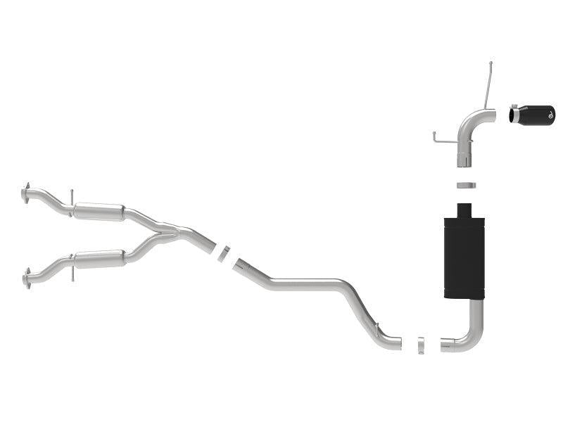 aFe Large Bore HD 3in 304 SS Cat-Back Exhaust w/ Black Tips 14-19 Jeep Grand Cherokee (WK2) V6-3.6L aFe Catback  AXOPROS