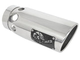 aFe Large Bore-HD 4in 409SS DPF-Back Exhaust System w/Polished Tips 20 GM Diesel Trucks V8-6.6L aFe DPF Back  AXOPROS