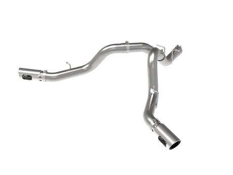 aFe Large Bore-HD 4in 409SS DPF-Back Exhaust System w/Polished Tips 20 GM Diesel Trucks V8-6.6L aFe DPF Back  AXOPROS
