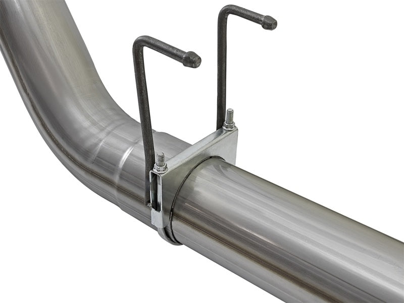 aFe LARGE BORE HD 5in 409-SS DPF-Back Exhaust w/Polished Tip 2017 Ford Diesel Trucks V8 6.7L (td) aFe DPF Back  AXOPROS