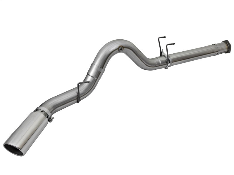 aFe LARGE BORE HD 5in 409-SS DPF-Back Exhaust w/Polished Tip 2017 Ford Diesel Trucks V8 6.7L (td) aFe DPF Back  AXOPROS