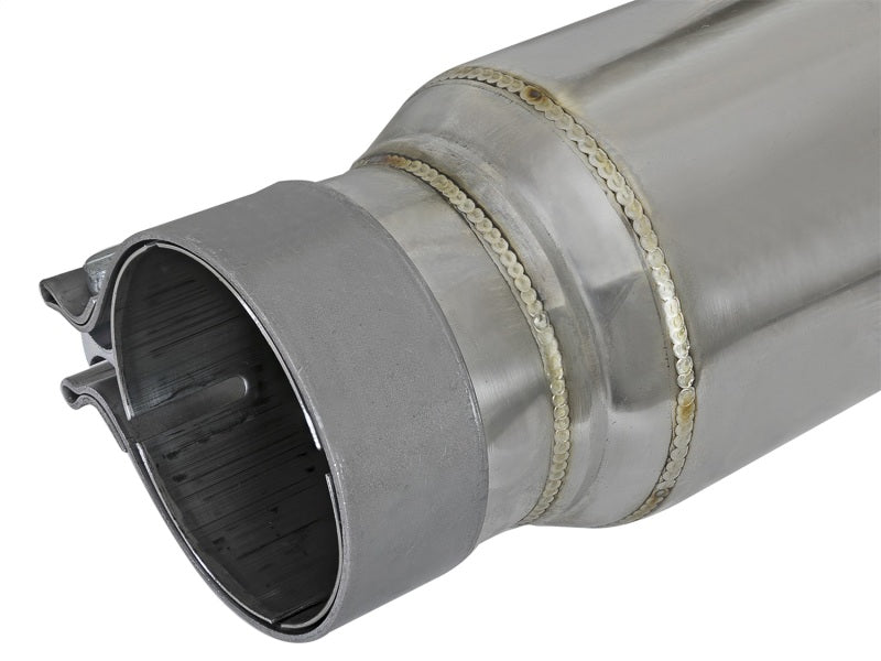 aFe MACH Force-Xp 304 Stainless Steel Resonator 2.5in Inlet/Outlet x 4in Dia x 15in Body x 19in L aFe X Pipes  AXOPROS
