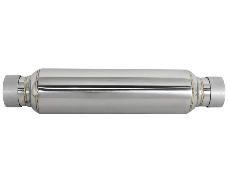 aFe MACH Force-Xp 304 Stainless Steel Resonator 2.5in Inlet/Outlet x 4in Dia x 15in Body x 19in L aFe X Pipes  AXOPROS