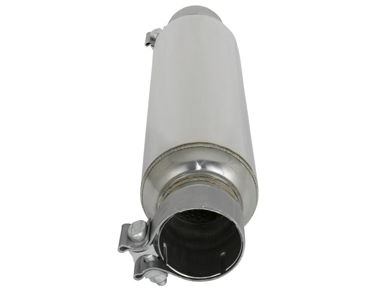 aFe MACH Force-Xp 304 Stainless Steel Resonator 2.5in Inlet/Outlet x 4in Dia x 15in Body x 19in L aFe X Pipes  AXOPROS