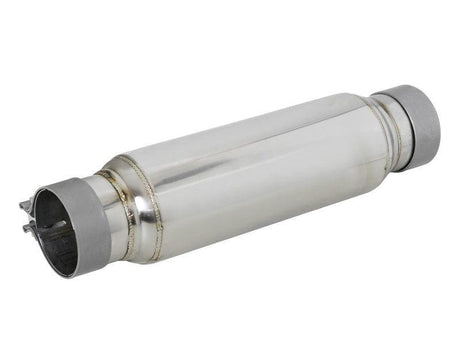 aFe MACH Force-Xp 409 SS Resonator 3in. Inlet/Outlet / 4in. Diameter / 12in. Body / 16in. Length aFe X Pipes  AXOPROS