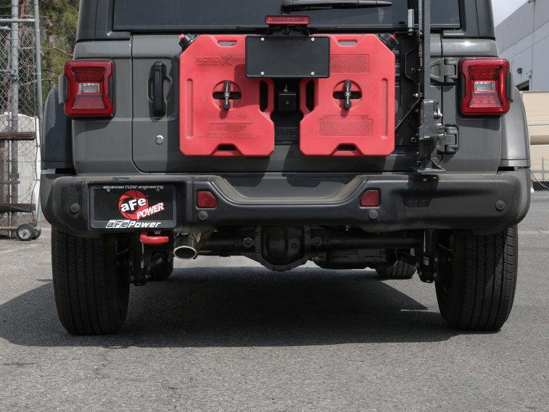 aFe MACH Force-Xp Axle-Back Exhaust System w/Polished Tip 18-20 Jeep Wrangler L4-2.0T / V6-3.6L aFe Axle Back  AXOPROS