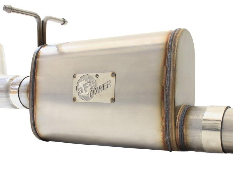 aFe MACHForce XP Exhaust 3in-3.5in SS Single Side Ext CB w/ Polish Tip 99-04 Ford F-250 V8 5.4L/6.8L aFe Catback  AXOPROS
