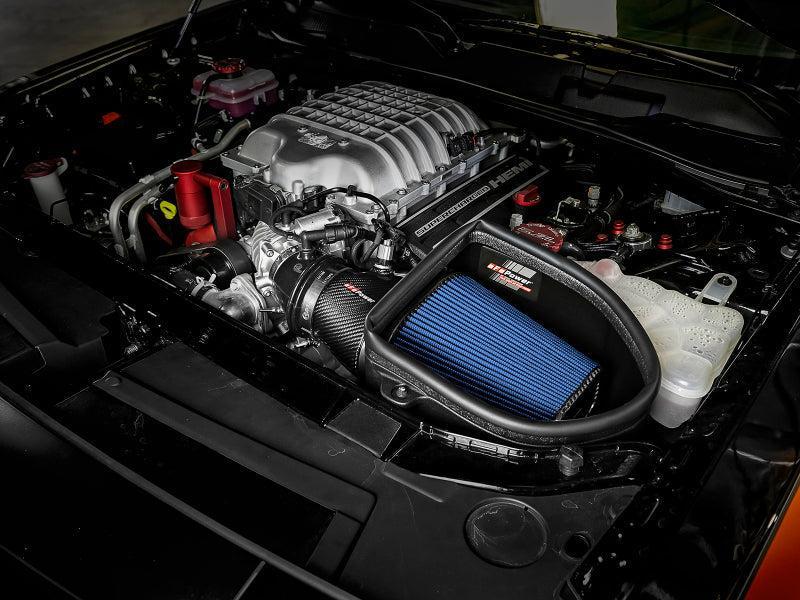 aFe Magnum Force Stage-2 Track Series Carbon Fiber AIS w/ Pro 5R Media - 18 Dodge Challenger V8-6.2L aFe Cold Air Intakes  AXOPROS