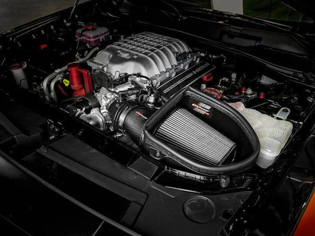 aFe Magnum Force Stage-2 Track Series Carbon Fiber AIS w/Pro Dry S Media-18 Dodge Challenger V8-6.2L aFe Air Filters - Universal Fit  AXOPROS