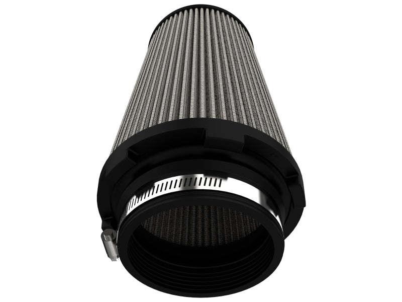 aFe MagnumFLOW Pro DRY S Universal Air Filter 4in F x 6in B x 4in T (Inv) x 8in H aFe Air Filters - Universal Fit  AXOPROS