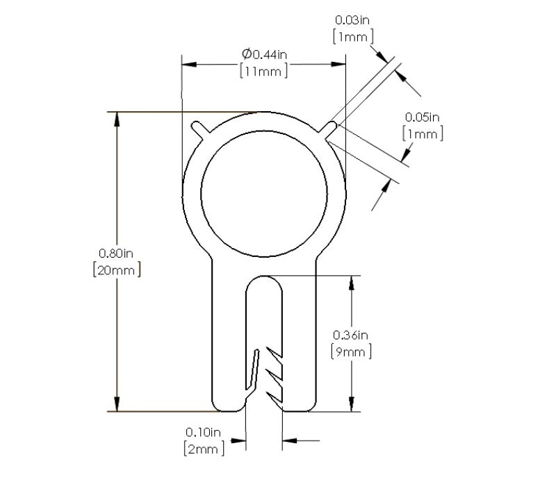 aFe MagnumFORCE Spare Parts Trim Seal Kit (1/16IN X 7/16IN) x 36IN L aFe Air Intake Components  AXOPROS