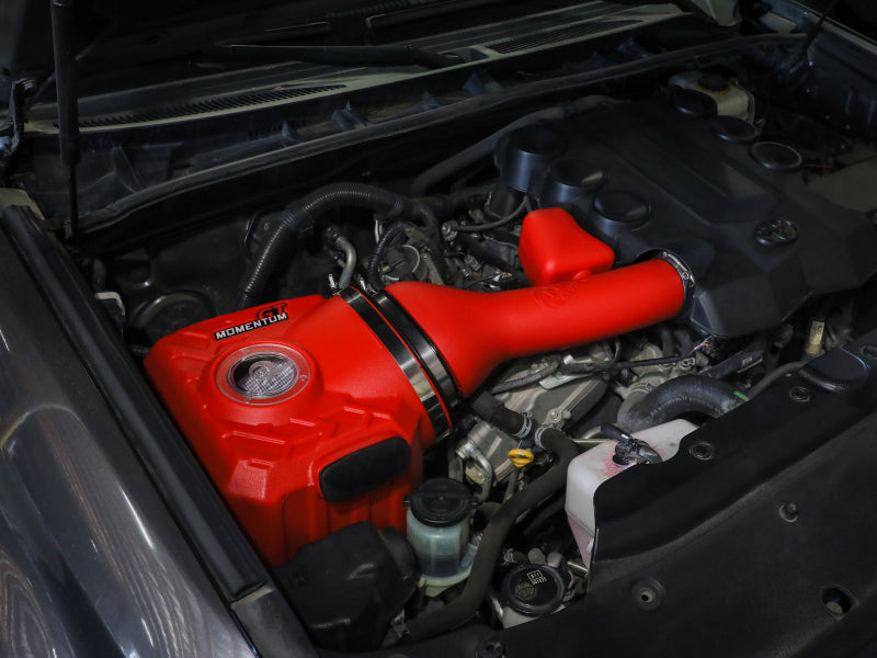 Momentum GT Red Edition Cold Air Intake System w/ Pro DRY S Filter Toyota FJ Cruiser 07-23 V6-4.0L aFe Cold Air Intakes  AXOPROS