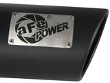 aFe Power Diesel Exhaust Tip Black- 4 in In x 5 out X 12 in Long Bolt On (Right) aFe Catback  AXOPROS