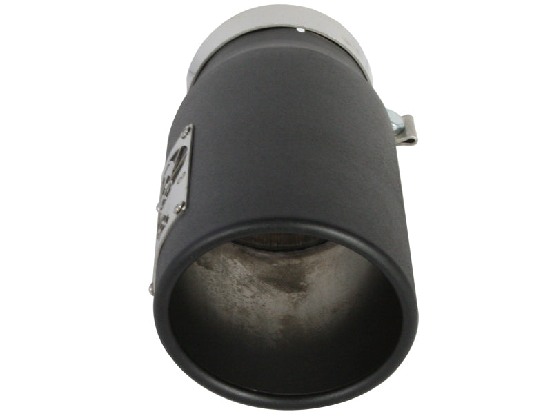 aFe Power Diesel Exhaust Tip Black- 4 in In x 5 out X 12 in Long Bolt On (Right) aFe Catback  AXOPROS