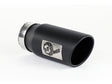 aFe Power Diesel Exhaust Tip Black- 4 in In x 5 out X 12 in Long Bolt On (Right) aFe Catback  AXOPROS