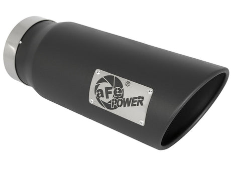 aFe Power MACH Force-Xp 5in In x 6in Out x 15in L Bolt-On 409 SS Exhaust Tip - Black aFe Catback  AXOPROS