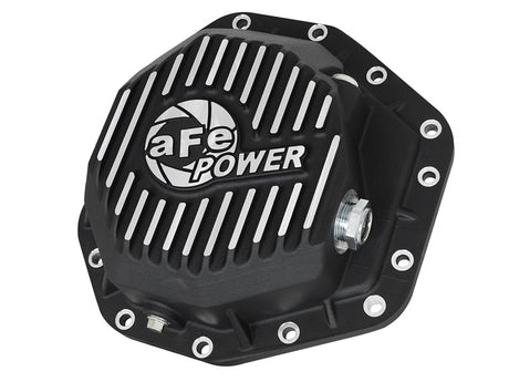 aFe Power Pro Ser Rear Diff Cover Black w/Mach Fins 2017 Ford Diesel Trucks V8-6.7L(td) Dana M275-14 aFe Diff Covers  AXOPROS
