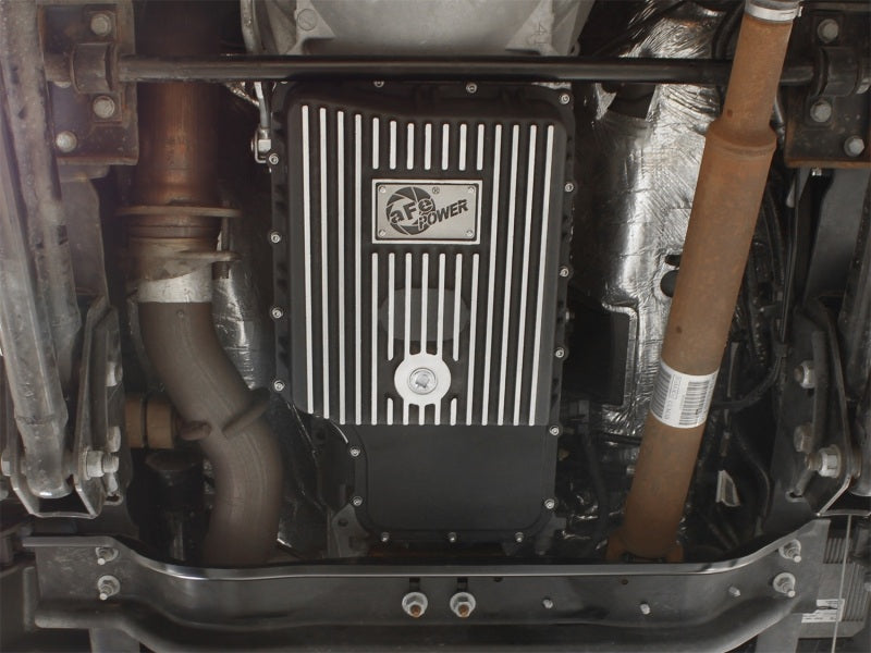 aFe Power Transmission Pan Black Machined 11-14 Ford 6R140 Trucks V8 6.7L (td) aFe Diff Covers  AXOPROS