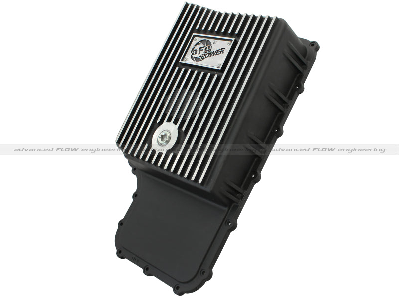 aFe Power Transmission Pan Black Machined 11-14 Ford 6R140 Trucks V8 6.7L (td) aFe Diff Covers  AXOPROS