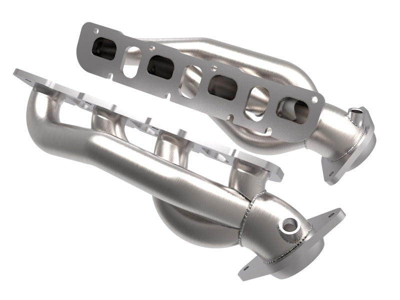 aFe Power Twisted Steel 304SS Shorty Header 2021 Ram 1500 TRX V8-6.2L (uncoated) aFe Headers & Manifolds  AXOPROS