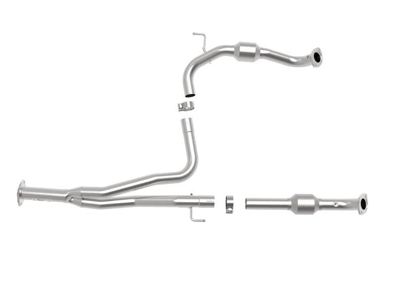 aFe Power Twisted Steel Y-Pipe w/ Cat SS 16-20 Toyota Tacoma V6 3.5L (4WD Only) aFe Headers & Manifolds  AXOPROS