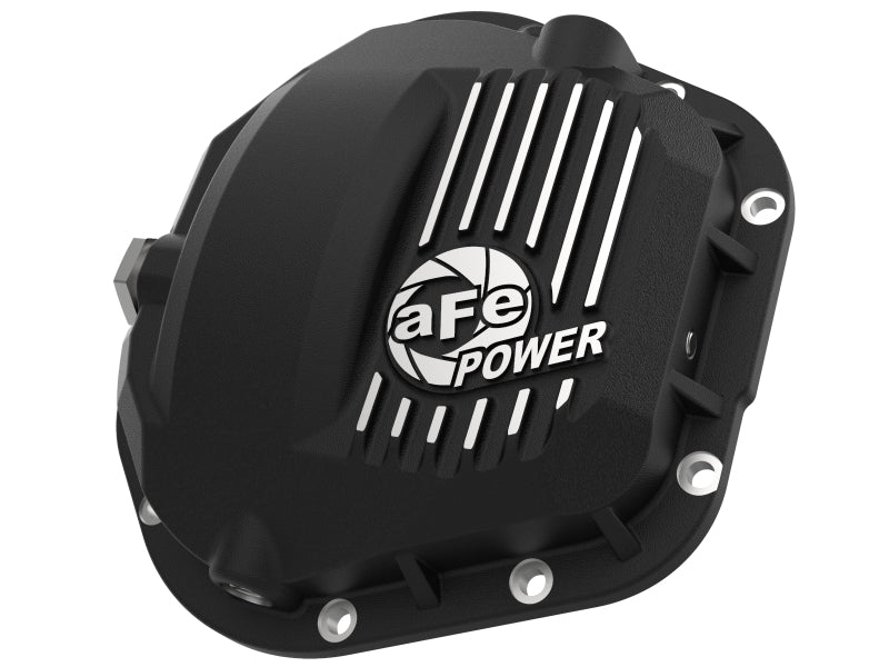 aFe Pro Series Dana 60 Front Differential Cover Black w/ Machined Fins 17-20 Ford Trucks (Dana 60) aFe Diff Covers  AXOPROS