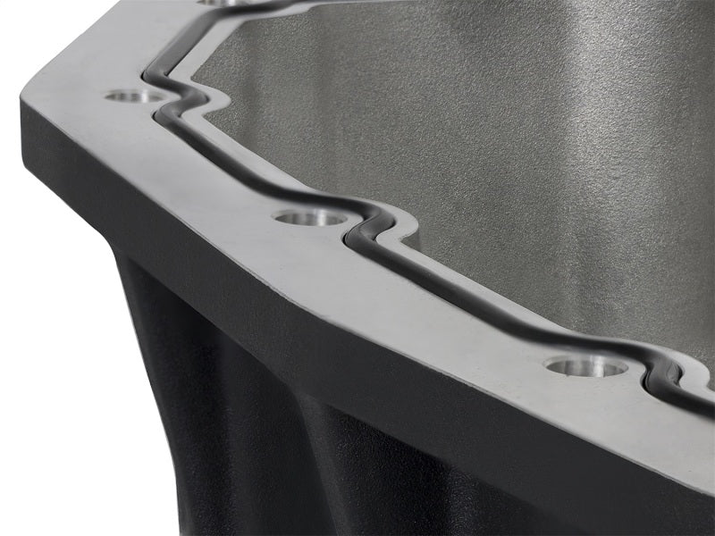 AFE Pro Series Engine Oil Pan Black w/Machined Fins; 11-16 Ford Powerstroke V8-6.7L (td) aFe Diff Covers  AXOPROS