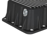 AFE Pro Series Engine Oil Pan Black w/Machined Fins; 11-16 Ford Powerstroke V8-6.7L (td) aFe Diff Covers  AXOPROS