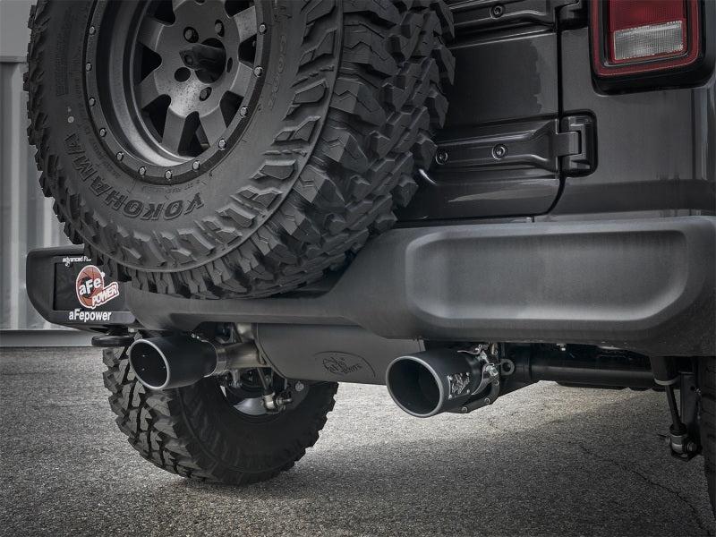 aFe Rebel Series 2.5in 409 SS Axle-Back Exhaust w/ Black Tips 2018+ Jeep Wrangler (JL) V6 3.6L aFe Axle Back  AXOPROS