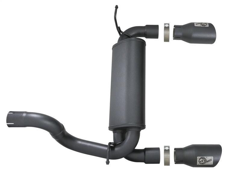 aFe Rebel Series 2.5in 409 SS Axle-Back Exhaust w/ Black Tips 2018+ Jeep Wrangler (JL) V6 3.6L aFe Axle Back  AXOPROS
