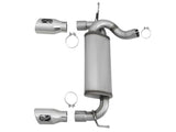 aFe Rebel Series 2.5in 409 SS Axle-Back Exhaust w/Polished Tips 07+ Jeep Wrangler (JK) V6 3.6L/3.8L aFe Axle Back  AXOPROS