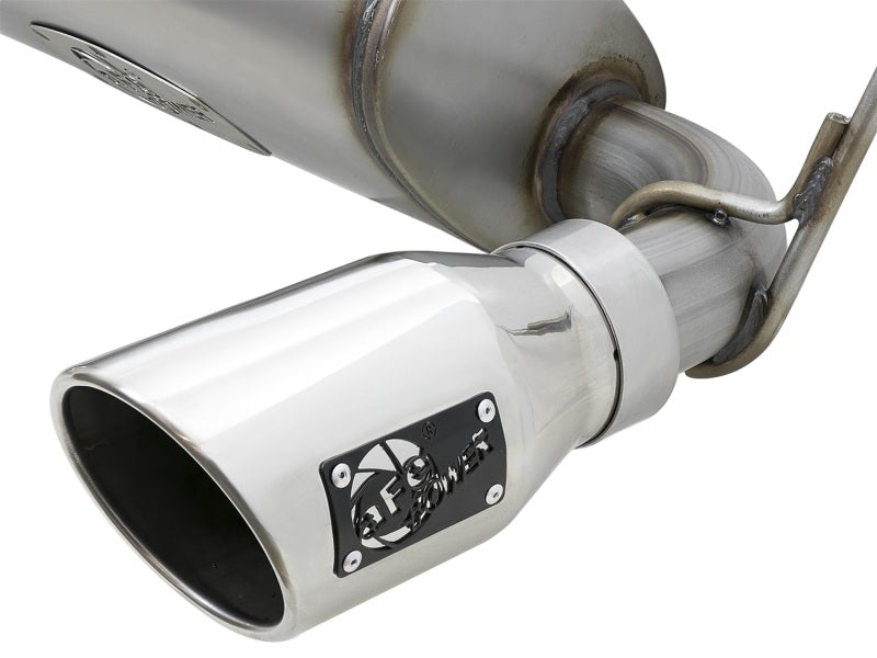 aFe Rebel Series 2.5in 409 SS Axle-Back Exhaust w/Polished Tips 07+ Jeep Wrangler (JK) V6 3.6L/3.8L aFe Axle Back  AXOPROS