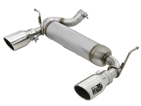 aFe Rebel Series 2.5in 409 SS Axle-Back Exhaust w/Polished Tips 07+ Jeep Wrangler (JK) V6 3.6L/3.8L aFe Axle Back  AXOPROS