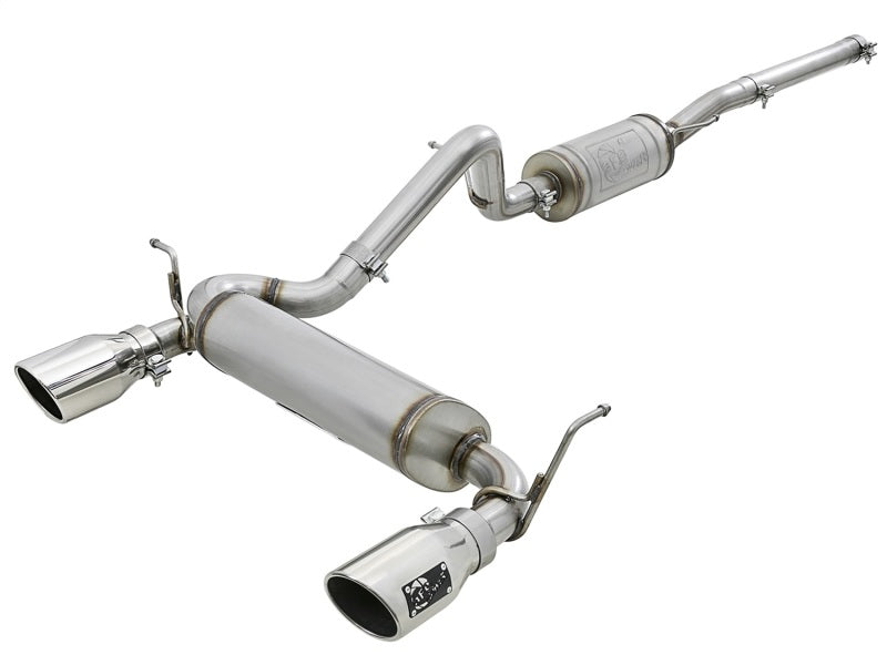 aFe Rebel Series 2.5in 409 SS Cat-Back Exhaust w/ Polished Tips 07+ Jeep Wrangler (JK) V6 3.6L/3.8L aFe Catback  AXOPROS