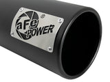 aFe SATURN 4S 4in SS Intercooled Exhaust Tip - Black 4in In x 5in Out x 12in L Bolt-On aFe Tips  AXOPROS