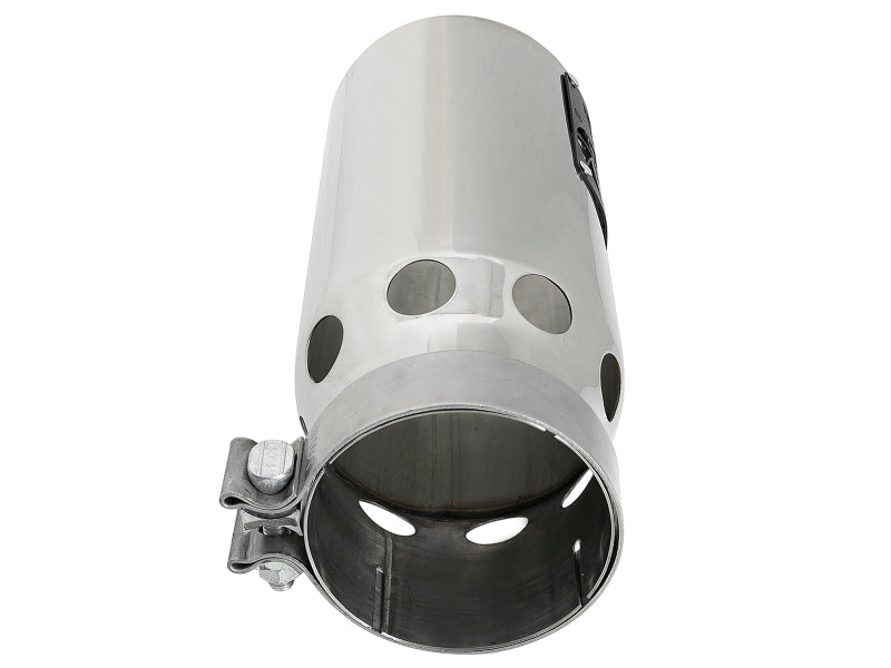 aFe SATURN 4S 4in SS Intercooled Exhaust Tip - Polished 4in In x 5in Out x 12in L Bolt-On aFe Tips  AXOPROS